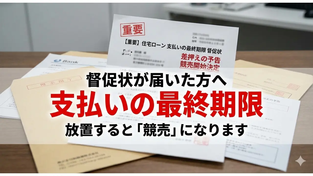 支払いの最終期限 督促状が届いた方へ 放置すると「競売」になります