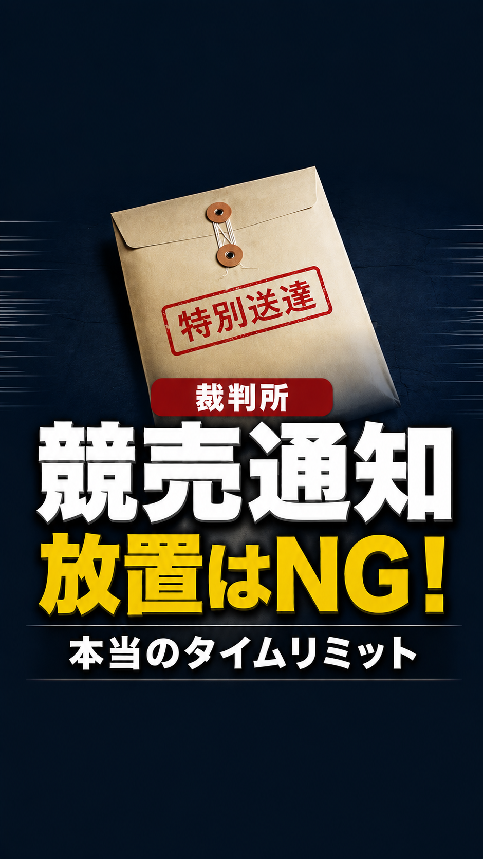 裁判所競売通知 放置はNG!